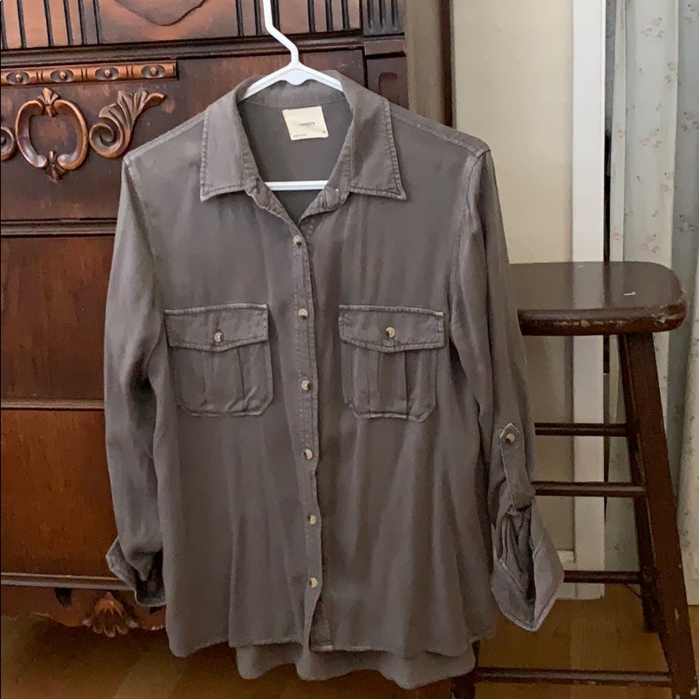 Harper Grey Button down tunic